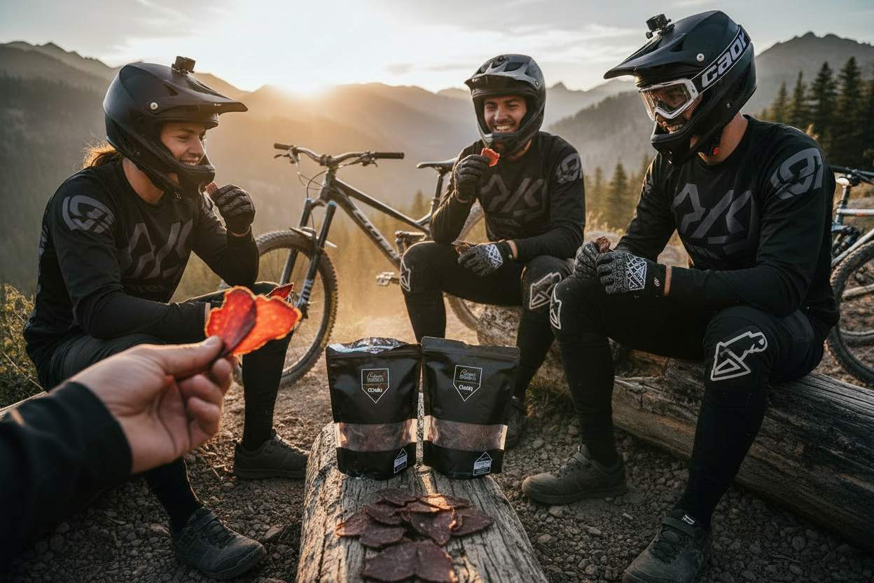 Ciclistas Downhill con Craki Ultra Delgado