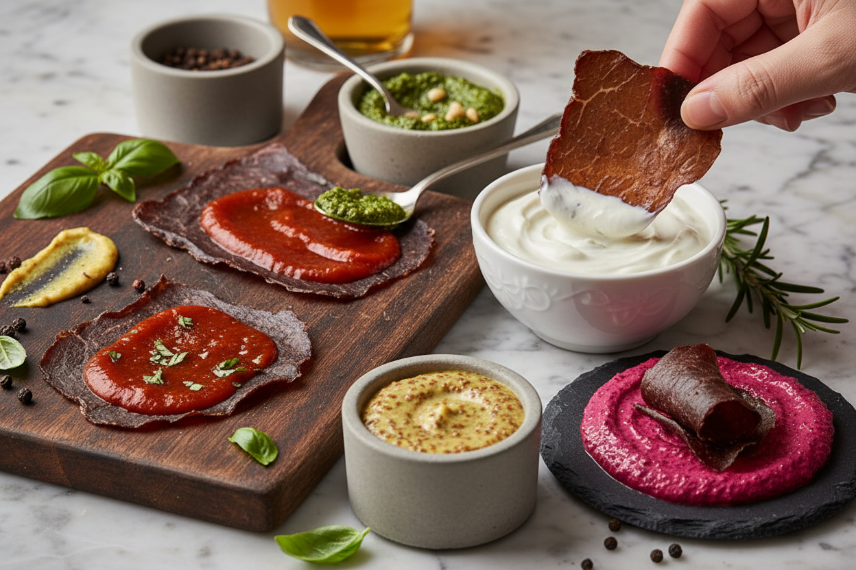 Close-up Craki con Salsas